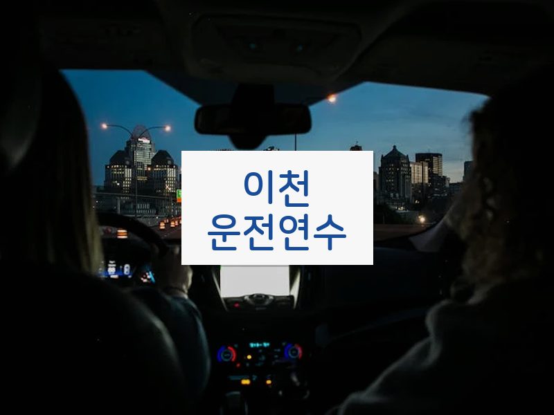 이천운전연수 후기