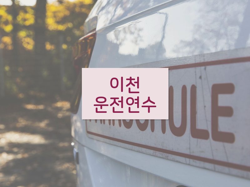 이천운전연수 후기