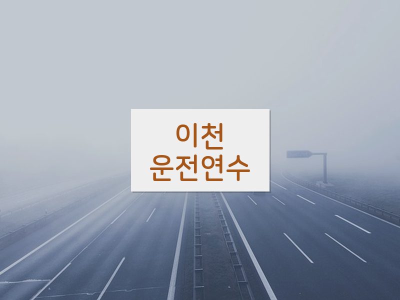 이천운전연수 후기