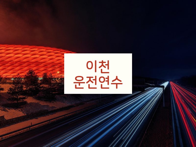 이천운전연수 후기