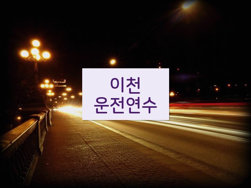 이천운전연수 후기