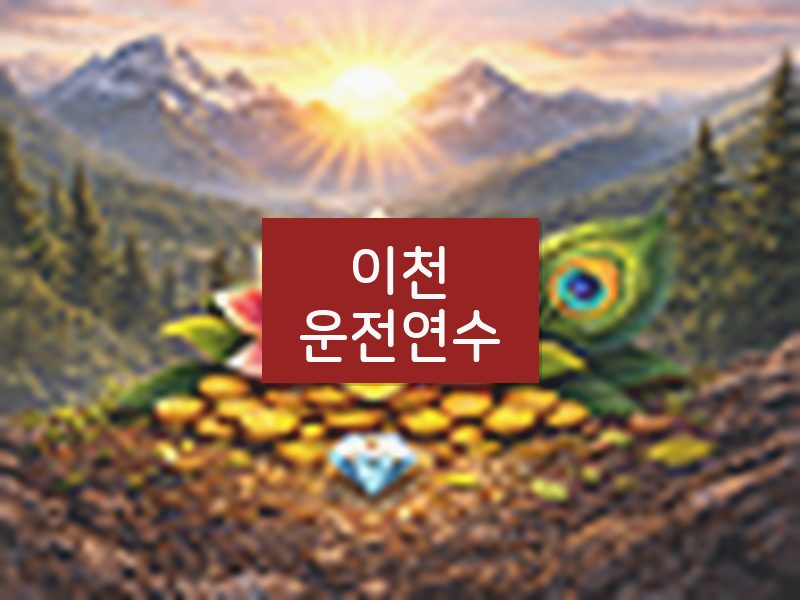 이천운전연수 후기