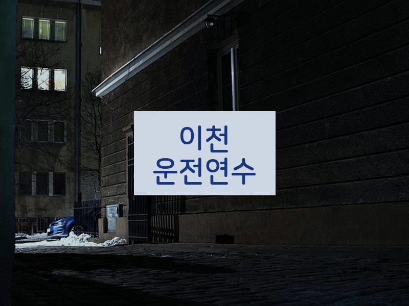 이천운전연수 후기