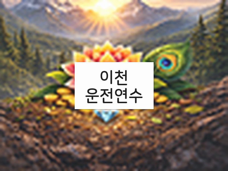 이천운전연수 후기