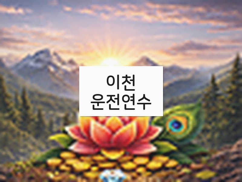 이천운전연수 후기