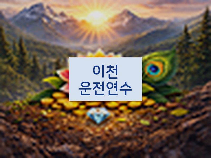 이천운전연수 후기