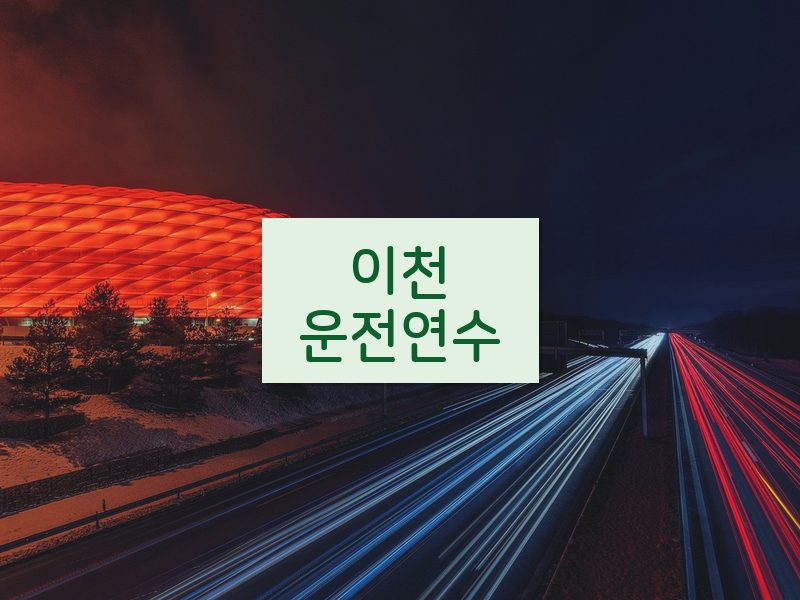 이천운전연수 후기