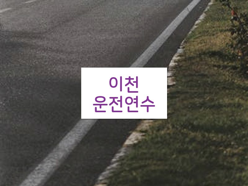 이천운전연수 후기