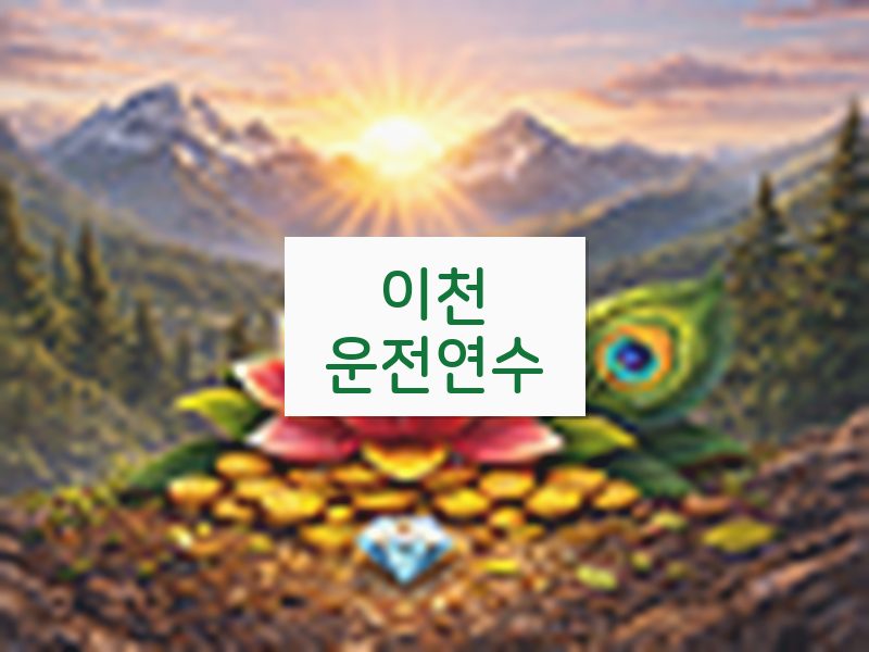 이천운전연수 후기