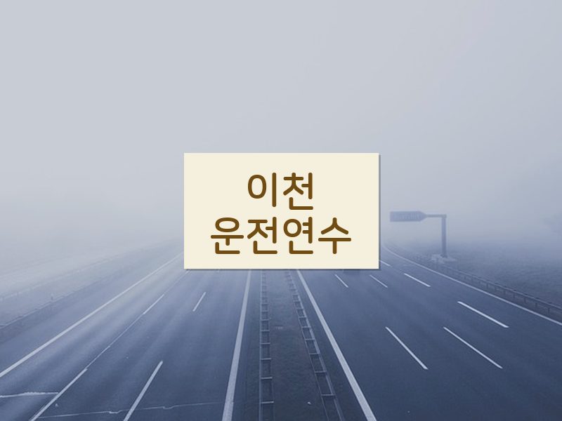 이천운전연수 후기