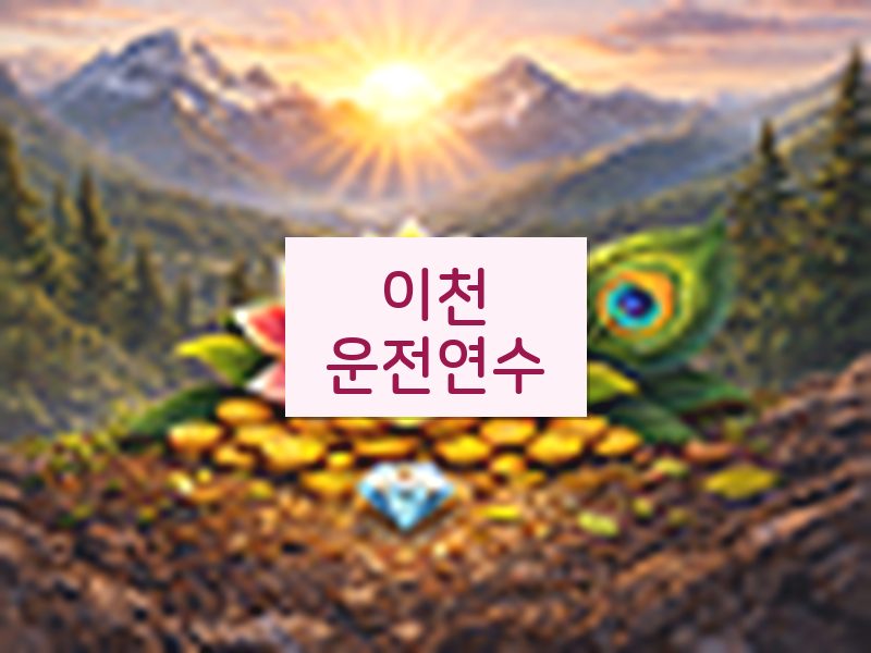 이천운전연수 후기