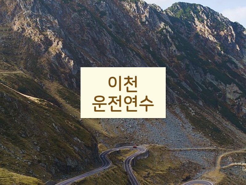 이천운전연수 후기