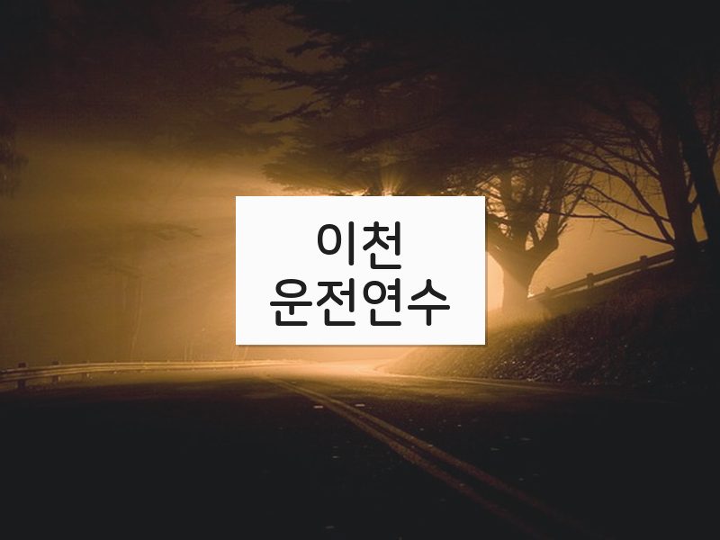 이천운전연수 후기