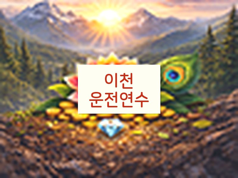 이천운전연수 후기