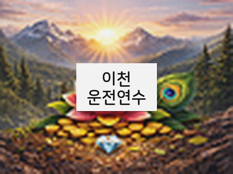 이천운전연수 후기