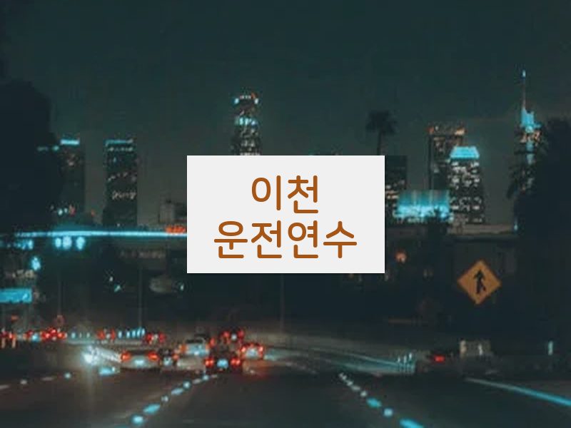 이천운전연수 후기
