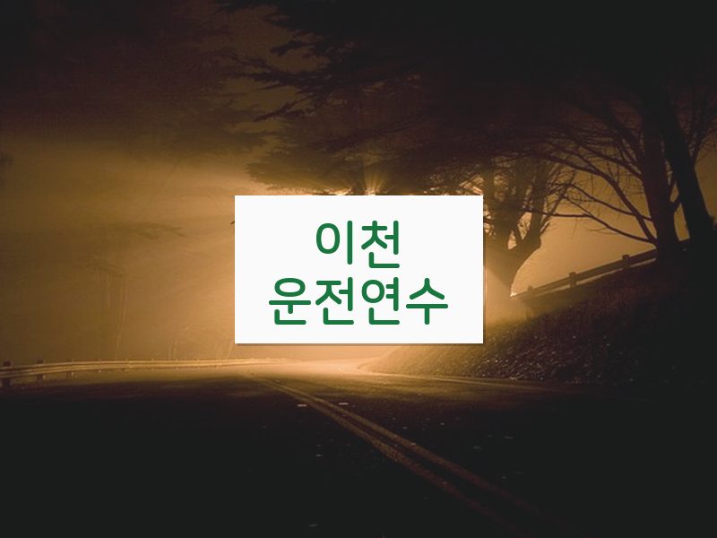 이천운전연수 후기