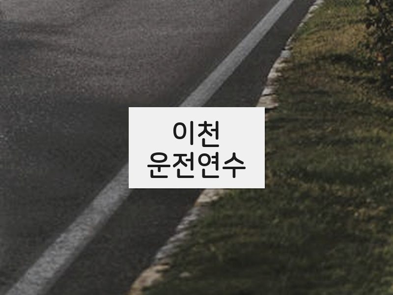 이천운전연수 후기