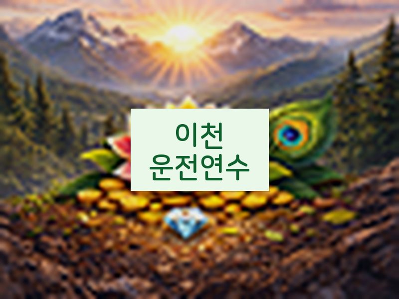 이천운전연수 후기
