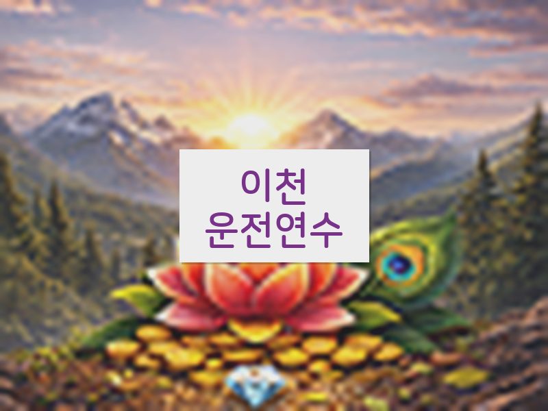이천운전연수 후기